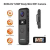 Sport Action Video Cameras C18 HD 1296P Video Loop Recording Professional Car Clip in Camera Mini WiFi Camera med OLED Display for Motion Detection J240514