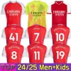 24 25 G.Jesus Soccer Jerseys Rice Smith Rowe Rowe Saka Игрок J.Timber Martinelli Russo 2023 2024 Футбольная рубашка мужчина детей Odegaard Sambi Fabio Vieira Saliba Havertz