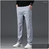 Męskie spodnie męskie 98% bawełniane chinos swobodny khaki luźne proste streetwearu mężczyzn twill wysokie spodnie upuszcza odzież ubrania dhcaq