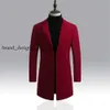 Top -Qualität Herren -Overmantel -Modedesigner Langer Trench Coat Männer koreanische Slim Fit Plus -Size