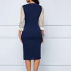 Casual Dresses Business Wear Loose Cut Dress For Women Stylish Women's V Neck 3/4 Sleeve Midi Elegant Fashion Parties