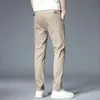 Summer ultra-cienki męskie swobodne spodnie Szczupłe Elastyczne Ice Silk Sports Spods Mash