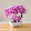 Fleurs décoratives 1pc plante artificielle mini simulation arbre en pot de table en pot ornements bonsaï décoratio faux fleur