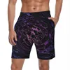 Men's Shorts Board Shallow Water Stylish Swim Trunks Green Vortex Print Fast Dry Sports Oversize Short Pants