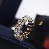 Pierścienie klastrowe luksusowe owalne cięcie pierścień diamentów moissanite % oryginalne 925 srebrne srebrne zaręczyny Pierścienie dla kobiet Bridal Żyd 287p