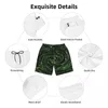 Men's Shorts Board Shallow Water Stylish Swim Trunks Green Vortex Print Fast Dry Sports Oversize Short Pants