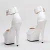 Pu s 15cm/6inches Laijianjinxia obere Sandalen Mode sexy exotische High Heel -Plattform Party Frauen modern