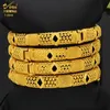 Aniid Luxury Dubai Gold Farbwämmer für Frauen 24K Gold plattiert indische afrikanische Armbänder Charme Hochzeit äthiopisch arabischer Schmuck 240517