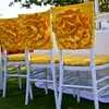 2024 Fashion Elegant Vintage Widding Chair Covers Satin 3D Flower Wholesale Fourning Supplies Accessoires 27