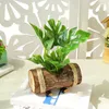 Flores decorativas 2024 plantas de simulación artificial adorno jardín bonsai macetas falsas de madera suministros para la oficina decoración de la oficina del partido