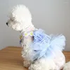 Köpek giyim kedi elbise yaz evcil hayvan etek köpek kostümü Yorkshire terrier pomeranian shih tzu maltese kaniş bichon kıyafetler 023