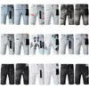 Męskie dżinsowe szorty dżinsy Designer Jean Fashion w trudnej sytuacji Rowerowe motocyklowe dżinsowe ładunki dla mężczyzn czarne spodnie 6685YO