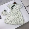 カジュアルドレス女の子の唐王朝のQipaoドレス：通気性のための純粋な綿の裏地付きの美しい快適なスタイル