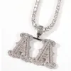 Collier pendentif personnalisé Spike Spike Collier Micro Paveed CZ Name Charms Fashion Hiphop Jewelry 252S