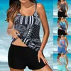 Swimwear pour femmes pour les femmes 2024 Plus taille tankini 2 pièces Normal de maillot de bain normal de bain à taille haute