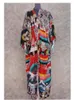 Donne bohémien Cover-up abito avvolgente per bikini Kimono Stampato Tunic Beach Wear Homewear Lounge Swim Suet Copertura Q967