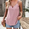 Женские танки сексуально V-образное сплошное подвеска подвеска Slim Fit Top Top Tank Women Fashion Casual Summer Street Wear