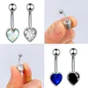 Anello di ventre del cuore zircone ombelico anello ombelico dell'ombelico bar per piercing in acciaio chirurgico nombrigo ombligo per donne sexy body gioielli