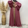 Etniska kläder öppna abaya eid ramadan cardigan maxi klänning kalkon kimono arabiska mantel dubai muslimska kvinnor kaftan islamiska blygsamma casual abayas