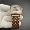 Fashion Men Watch Baguette Diamonds Rose Gold 40*50 mm Fake Tourbillon Automatic Mens Relojes