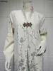 Etnische kleding Siskakia Muslim Dubai Fashion Floral Jacquard Gradiënt kleur elegante lange jurk Marokkaanse Arabische Kaftan Islam Saudi Abayas