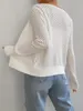 여자 폴로 여성의 대형 청키 니트 가디건 스웨터 개방형 전면 및 중공 디자인 - 트렌디 한 긴 소매 넥타이 업 캐주얼