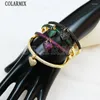 Bracele 5 pièces élégantes femmes bijoux mix couleur coeur charmes godes plaqué 40235