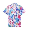 Hawaii Floral Print Beach Shirts Men's Designer Silk Bowling Shirt Men Summer Short Sleeve Loose Dress Shirt Hawaiian shirt, board shorts ss