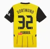 Soccer Jersey fans Player Haller Reus 24 25 Dortmund 2024 2025 Fotbollskjortor Bellingham Men Kids Reyna Brandt Schlotterbeck Adeyemi Moukoko All Black Special