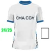 24 25 maillot de foot MarseilleS Soccer jerseys OUNAHI harit 2024 2025 OM man KIDS football shirt hommes enfants NDIAYE MOUMBAGNA Mbemba Veretout SARR FANS player sew