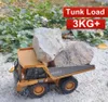 4WD Children Remote Control Excavator RC Car Alloy Dump Truck Bulldozer Engineering Off Road 4x4 Vehicle Boy Girl Toy Kids Gift 240520