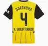 Soccer Jersey fans Player Haller Reus 24 25 Dortmund 2024 2025 Fotbollskjortor Bellingham Men Kids Reyna Brandt Schlotterbeck Adeyemi Moukoko All Black Special