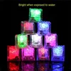 LEDおもちゃ6枚の明るいLEDアイスキューブの楽しいクイックフラッシングウォーターおもちゃ輝くパーティーバーワイングラスデコレーションチルドレンシャワーS2452
