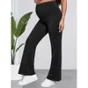 Ropa europea y americana, pantalones cultivados de mujeres embarazadas ajustables, casual L2405