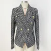 SUPILI DELL'Abito maschile Blazer Luxury 2024 Star New Women's Coat Lion Button Breaste Slim Geometric Giacca jacquard tuta T240521