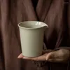Cups Saucers 2024 Keramik pflanzliche graue Glasur handgefertigt Zen Reimmesse Tasse Tee Set Retro einfacher Hersteller Wasser