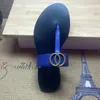 Men beach slippers designer shoes womes Flat slipper Big Summer Rubber bottom woman shoes Slides letter Metal button sandals Lazy lady Loafers Flip flops size 35-42-45