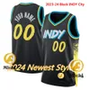 Pascal Siakam Andrew Nembhard Basketball Jersey 10 Kendall Brown 00 Bennedict Mathurin 0 Tyrese Haliburton 33 Myles Turner 25 Jalen Smith Jerseys costados costados