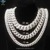 Yu Ying Iced Out 6mm-13mm VVS Moissanite Diamond Chain S925 Sterling Silver Cuban Link Chain voor hiphop Jeemmery Hiphop