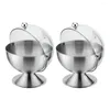 Bouteilles de rangement 2 pcs en acier en acier inoxydable Bol de cancons contenant de la cuisine