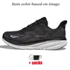 2024 New Athletic Jogging Running Shoes Clifton 9 Bondi 8 Women Mens Cloud Runners Mesh Trainers White Black Yellow Pink Free People Grey Sports Sneakers Size 36-47