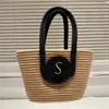 Sommer Mode Luxus Raffias Totes Designer Strandtasche für Frau Strohwebe Weave Weave Großtasche Mann Mann Crossbody Clutch Shop Tasche Hochwertige Wochenendkorbarbeiten Umhängetaschen