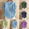 T-shirts t-shirts pour femmes Robes pour femmes 2024 plus taille coton lin décontracté tunique top bishoon confortable Boho Mujer