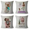 Kudde Super Mother Love Case Decor Fashion Cartoon Lady Cover för soffan Hem Chidren Room Polyester Pillow Case 45 45cm