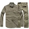 Casual shirts voor heren tacvasen militaire kleding lichtgewicht leger snel droge tactische zomer verwijderbare werk met lange mouwen op 220920