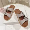 Designer Brunello Cucinelli Bostons sandales sandales sablores bouchons liège mode plat en cuir d'été diaporne de plage préférée Chaussures décontractées femme hommes