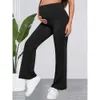 Ropa europea y americana, pantalones cultivados de mujeres embarazadas ajustables, casual L2405