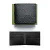 Luxury card holder with box Designer wallet Womens Coin Purses cardholder Leather black Purse embossed Key wallets classic flap Man fold card wallet 7a mini card case