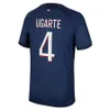 Kids 2024 Psges Mbappe Soccer Jerseys Di Maria Wijnaldum Sergio Ramos Hakimi Maillots De 23 24 25 New Paris Football Kit