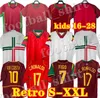 2004 1992 94 Portugal rétro Ronaldo Soccer Jerseys 98 99 10 12 02 04 06 Rui Costa Figo Nani Pepe Boa Morte Classic Kids Football Shirts Camisetas de Futbol Vintage